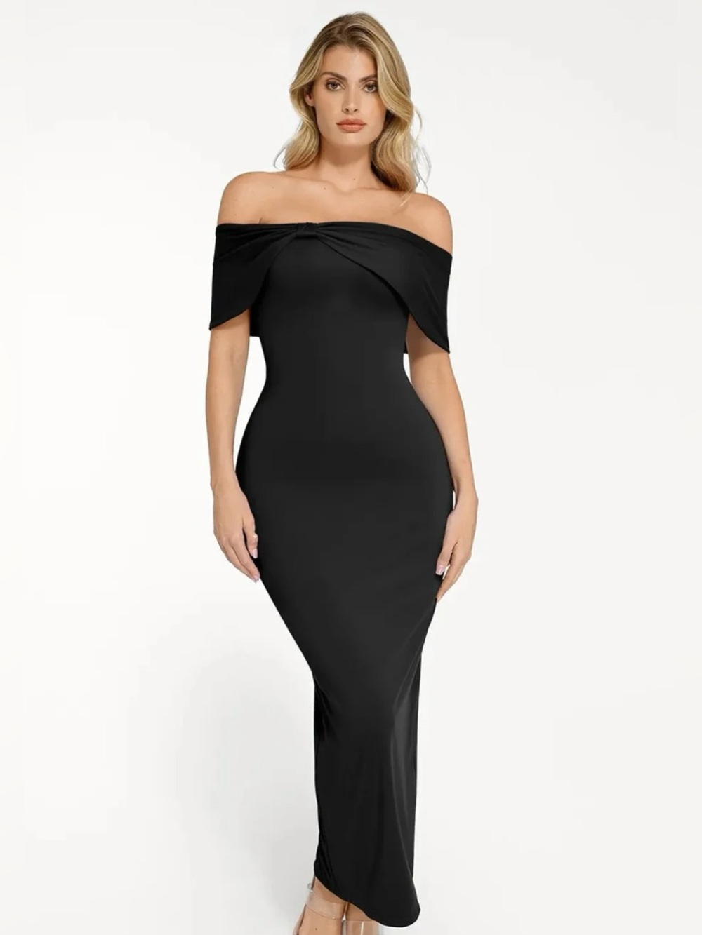 Shapewear Off-the-Shoulder Slim Column Maxi Dress size XL